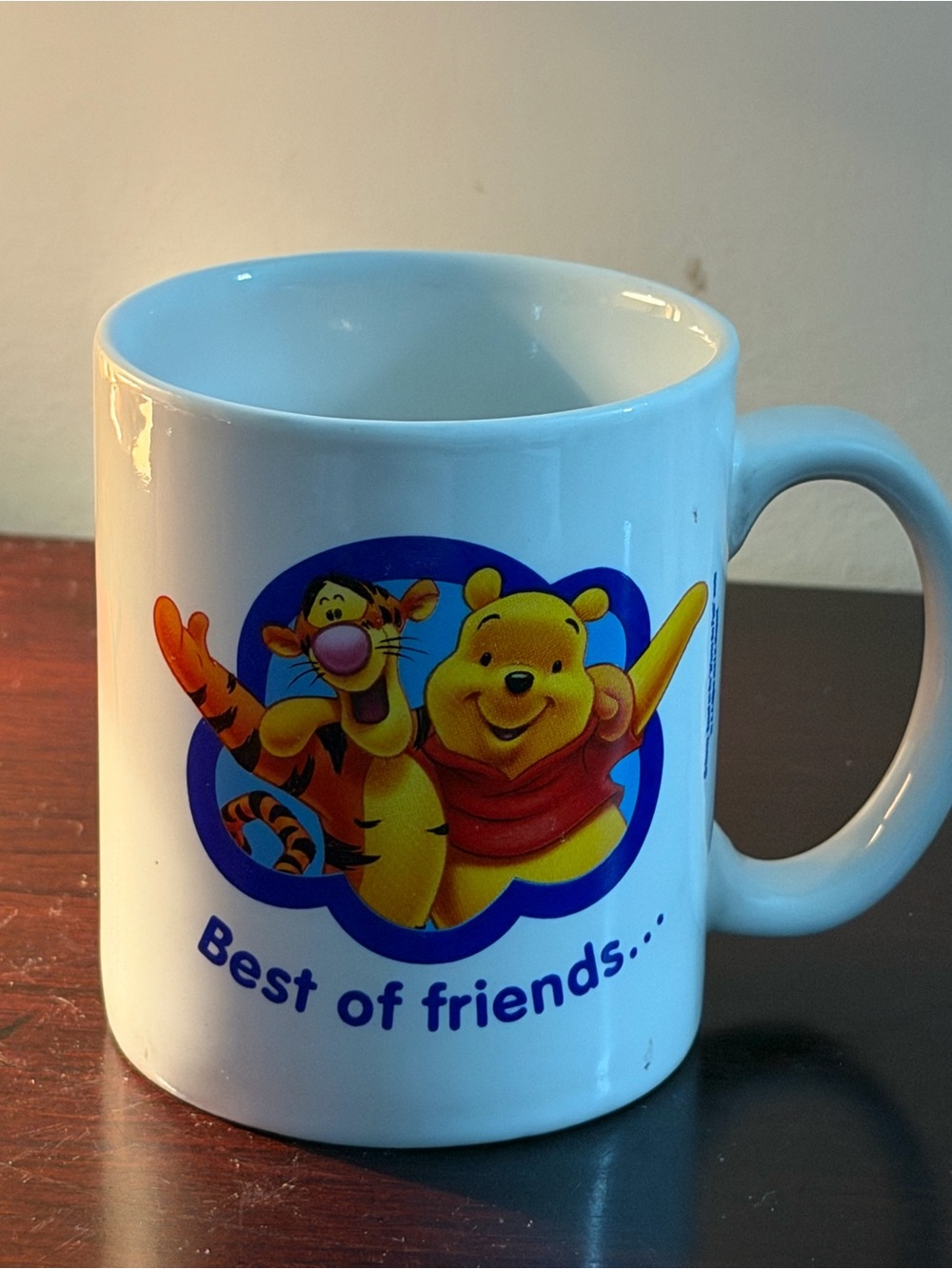 Vintage Disney Winnie the Pooh Tigger Best of Friends Ceramic Mug Y2K